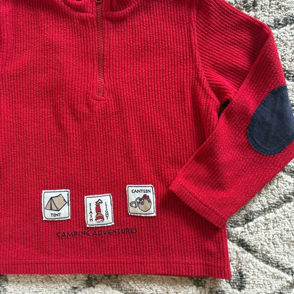 Vintage camping quarter zip sweater